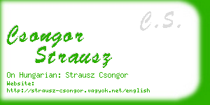 csongor strausz business card